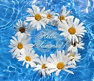 Hello summer greeting card