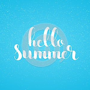 Hello Summer handwritten lettering