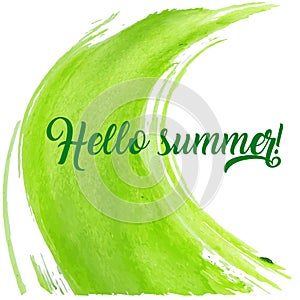 Hello Summer illustration, background.