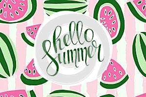 Hello Summer inscription