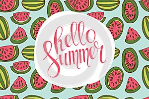 Hello Summer inscription