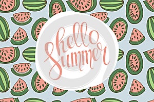 Hello Summer inscription