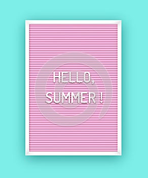 Hello Summer letterboard