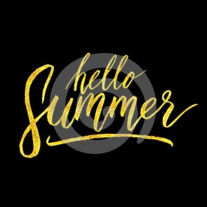 Hello summer lettering