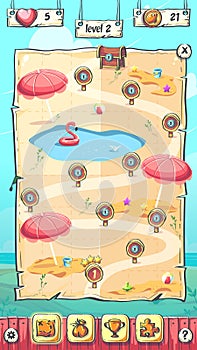 Hello Summer the puzzle game level map