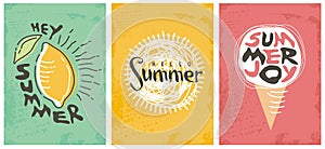 Hello summer seasonal banners collection