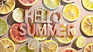 Hello Summer stands out in a tangy embrace of citrus wedges, inviting a sensory explosion of sweet and sour summer notes