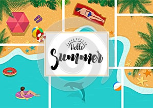 Hello Summer with Summer Relaxation Background