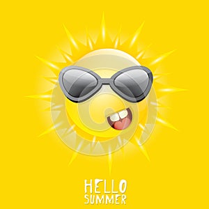 Hello Summer. vector summer smiling sun