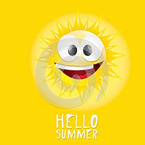 Hello Summer. vector summer smiling sun