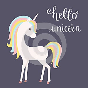 `Hello unicorn` card