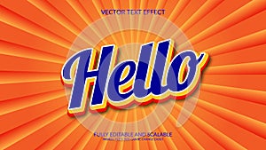 Hello vector text design.
