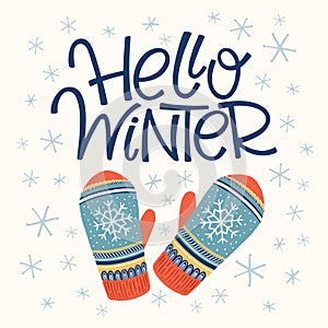 Hello winter card