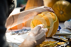 Helloween pumpkin carving