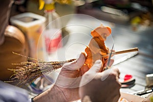 Helloween pumpkin carving