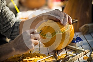 Helloween pumpkin carving