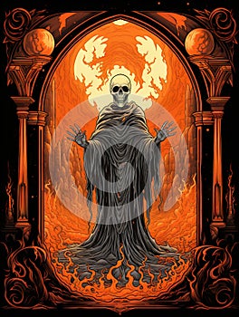 Hellscape fantasy scene