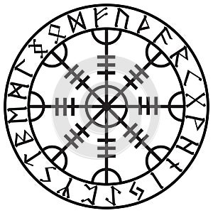 Helm of awe, helm of terror, Icelandic magical staves with scandinavian runes, Aegishjalmur