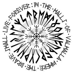 Helm of awe, helm of terror, Icelandic magical staves with scandinavian runes, Aegishjalmur