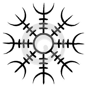 Helm of Awe Mythology Pagan Algiz Mythology Odin Vikings Futhark Runes Heathen Nordic Symbol Aegishjalmur