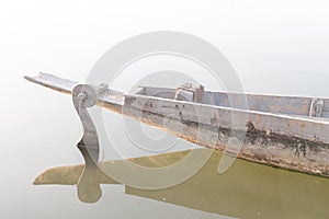 Helm of row boat , paddle boat , dinghy