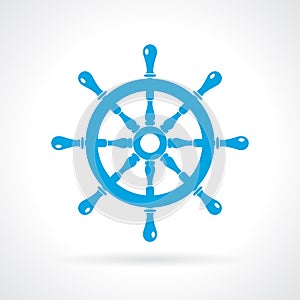 Helm wheel vector icon