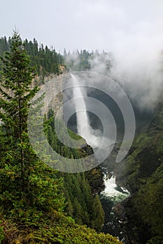 Helmcken Falls with fog, Wells Gray Provincial Park, British Col