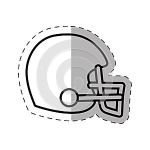 helmet american football cut line