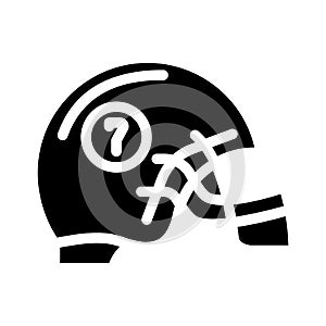 helmet american football player glyph icon vector illustration