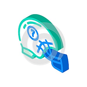 helmet american football player isometric icon vector illustration