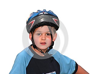 Helmet backwards