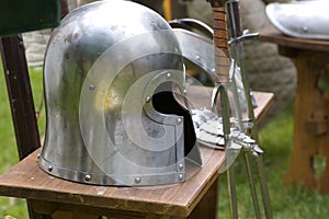 Helmet before the battle