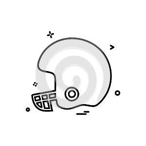 helmet cricket playing icon vector design