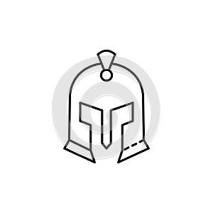 helmet, Greek icon. Simple line, outline vector elements of archeology for ui and ux, website or mobile application