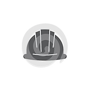 Helmet or hard hat vector icon symbol isolated on white background