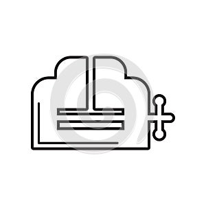 Helmet icon. Element of Constraction tools for mobile concept and web apps icon. Outline, thin line icon for website design and