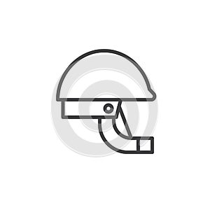 Helmet line icon photo