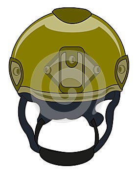 Helmet military tactical on white background is insulated