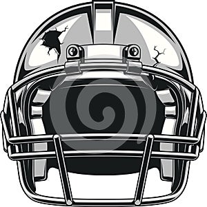 Helmet for playing football photo