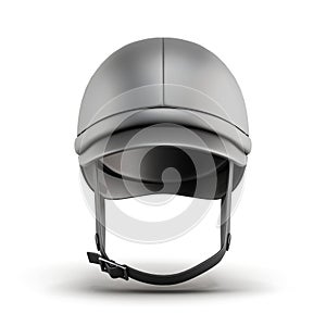 Helmet for riding . Front view. 3d rendering