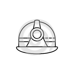 Helmet, safety icon. Simple line, outline vector elements of safety at work for ui and ux, website or mobile application