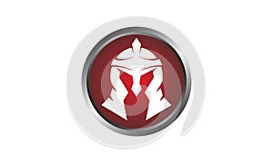 Helmet Warrior Logo Design Template