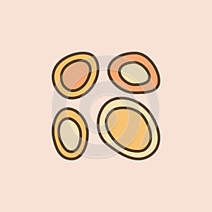 Helminth Larvae vector Parasites concept colored icon