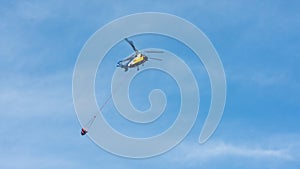 Helocopter Ka 32 on fire operation, Cyprus