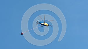 Helocopter Ka 32 on fire operation, Cyprus