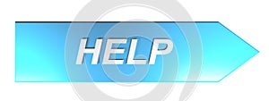 HELP on blue arrow - 3D rendering