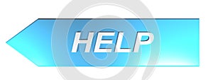 HELP on blue arrow - 3D rendering