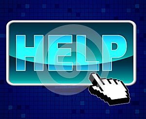 Help Button Means World Wide Web And Advice