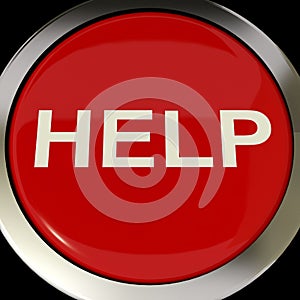 Help Button Shows Aid Assistance Or Answers