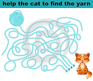 Help the cat to find the yarn